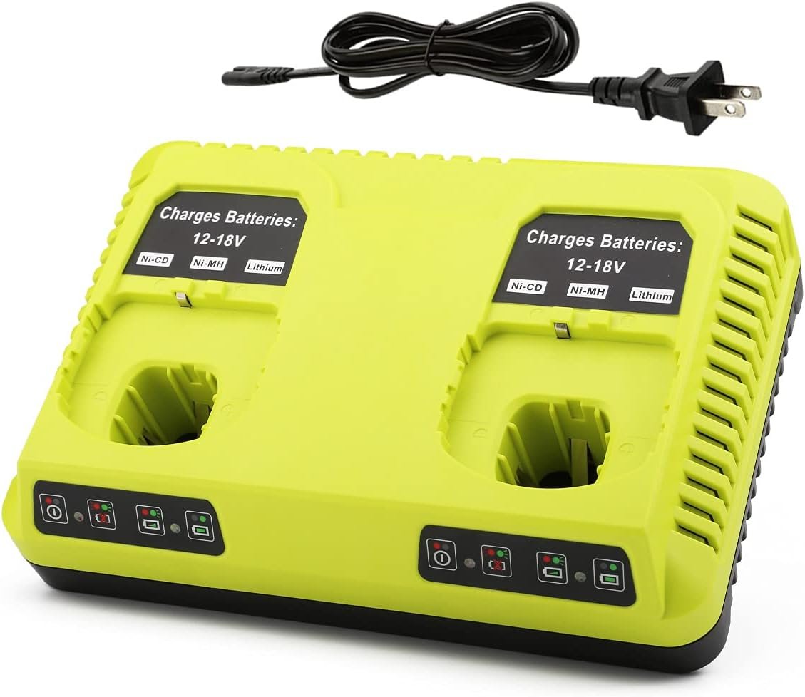 For Ryobi 12v 18v Dual Port Battery Charger