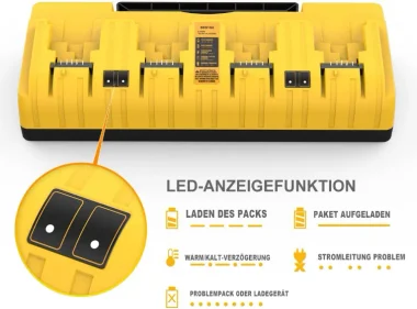 For Dewalt 4port 12v 20v Dcb102 Battery Charger 4