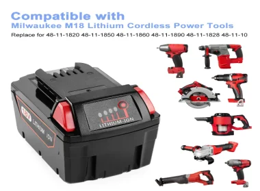 Xnjtg Mil 18v Li5 Battery For Milwaukee M18 Battery