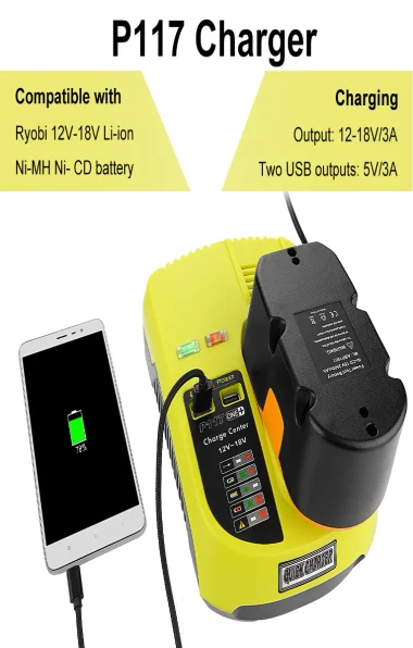 For Ryobi 18v Battery Charger (1)