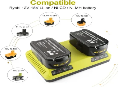 For Ryobi 12v 18v Dual Port Battery Charger