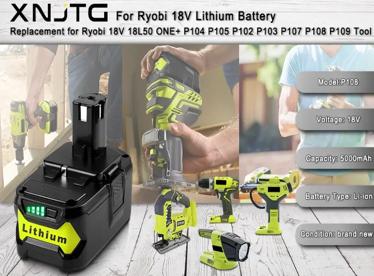 For Ryobi 18v Battery