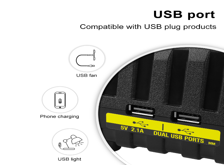 For Dewalt Dcb104 12v & 20v 4 Port Battery Charger 4