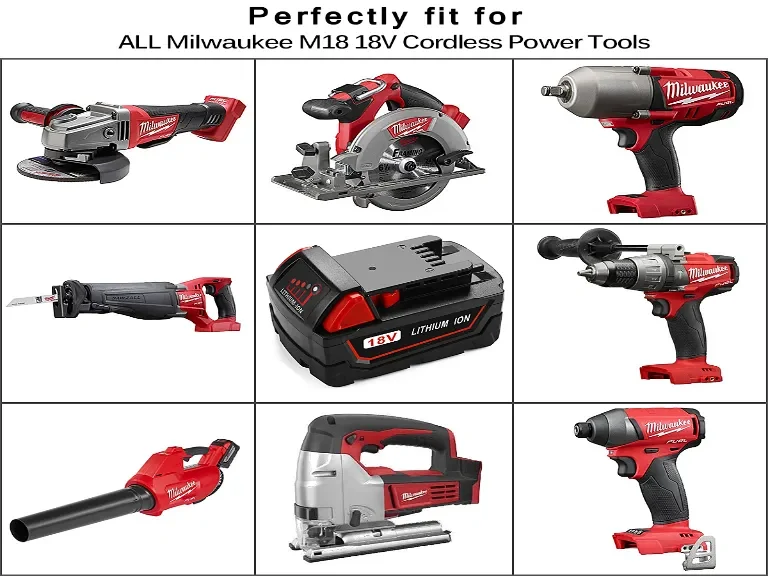 Xnjtg Mil 18v Li10 Battery For Milwaukee M18 Battery